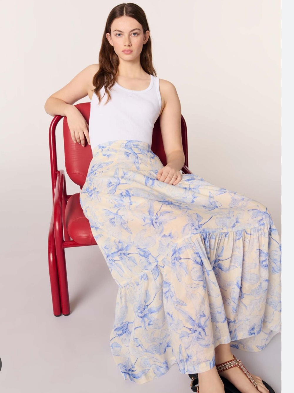 Maje Floral Skirt